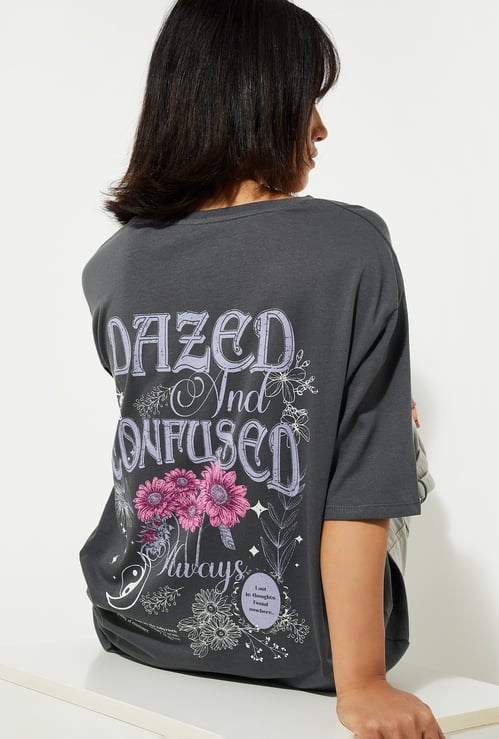 URB_N Women Oversized Back Printed T-shirt