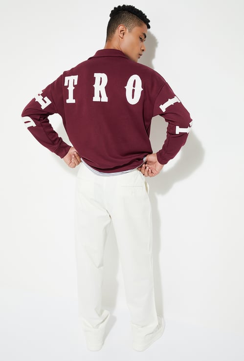 URB_N Men Printed Oversized Sweatshirt