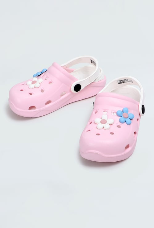 Girls Charm-Detailed Clogs