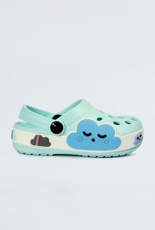 Girls Clogs with Decorative Foxing
