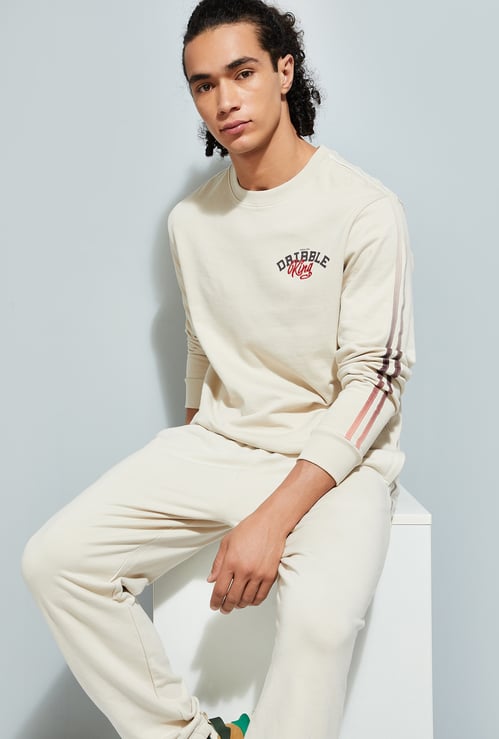 MAX Men Embroidered Crew Neck Sweatshirt