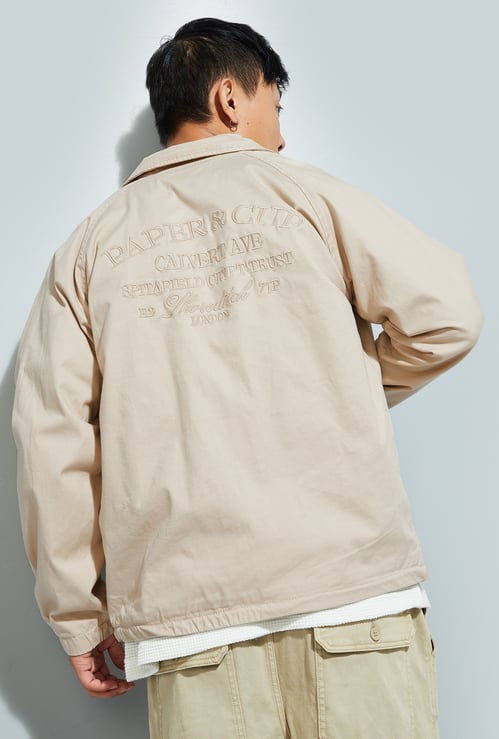 Men Embroidered Lightweight Jacket