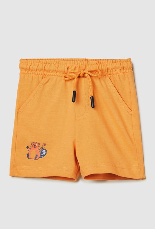 Boys Solid Knit Shorts
