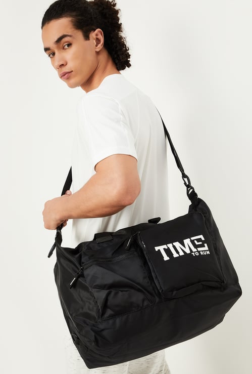 Men Printed Gym Bag