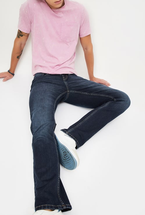 Men Regular Fit Washed Jeans