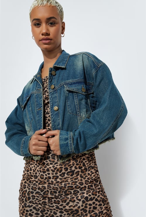 ALAYA F x URB_N Women Washed Denim Jacket