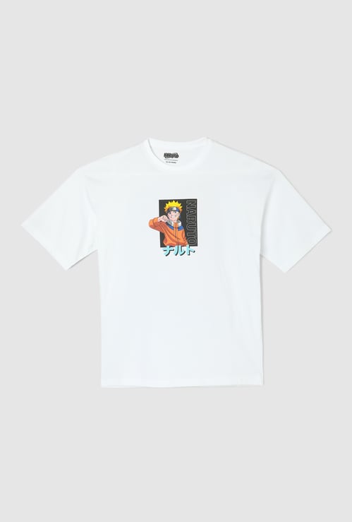 Boys Oversized Naruto Printed T-shirt