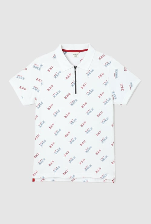 Boys Printed Polo T-shirt