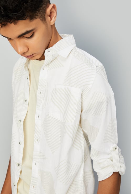 Boys Striped Shirt with Chest Pocket