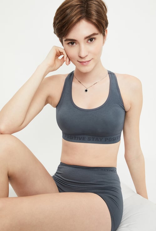 Women Ribbed Sports Bra