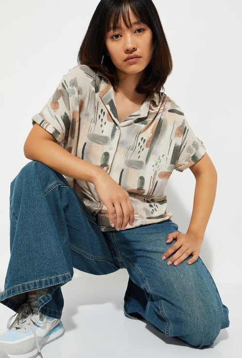 URB_N Women Printed Resort Shirt