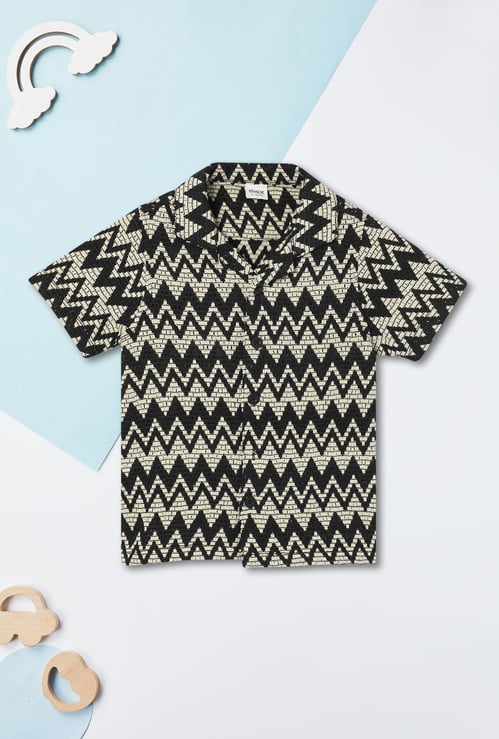 Boys Chevron Crochet Resort Shirt