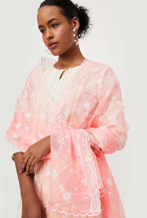 Women Embroidered Dupatta