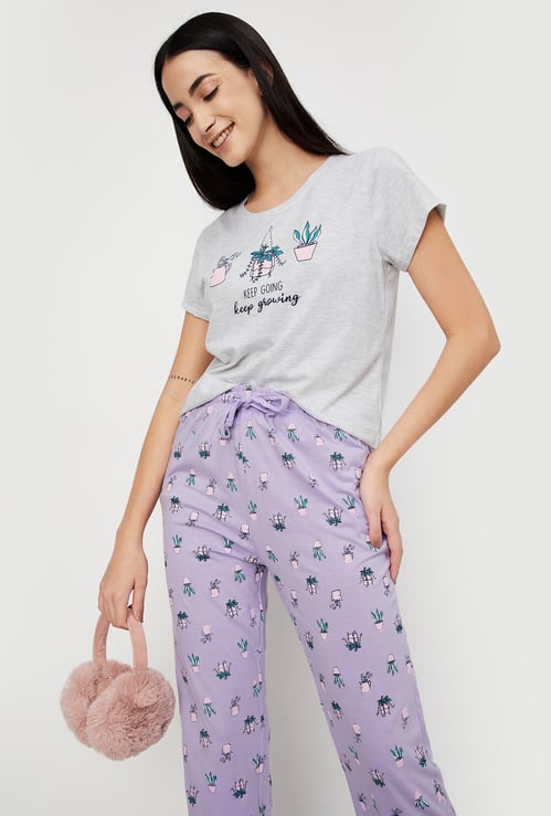 Women Printed PJ Set