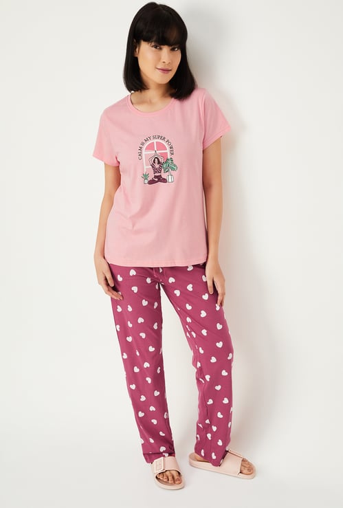 Women Printed PJ Set