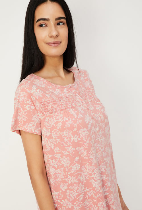 Women Floral Printed Nightgown