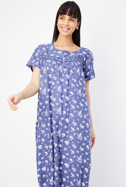 Women Floral Printed Nightgown