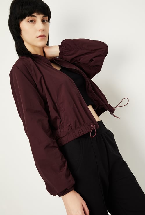 Women Solid Sporty Jacket