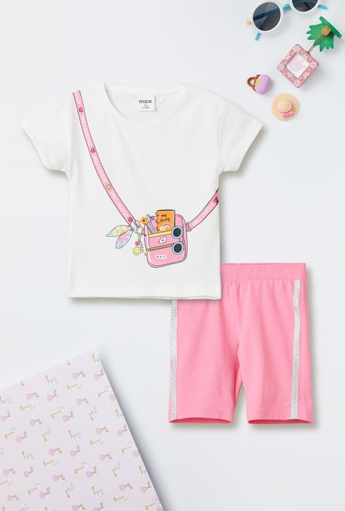 Girls Printed Short Set