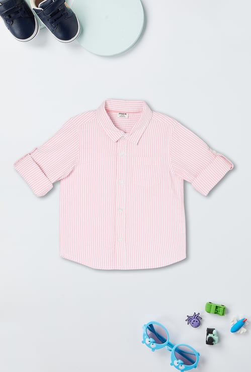 Boys Striped Seer Sucker Shirt