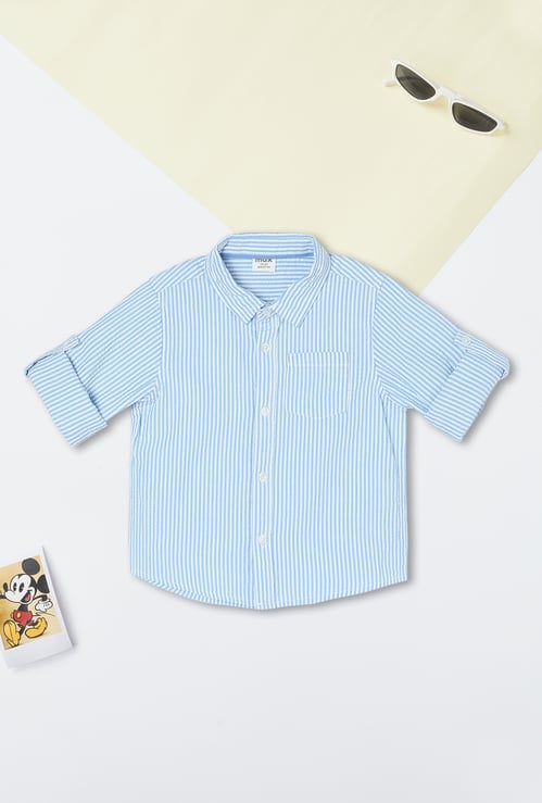 Boys Striped Seer Sucker Shirt