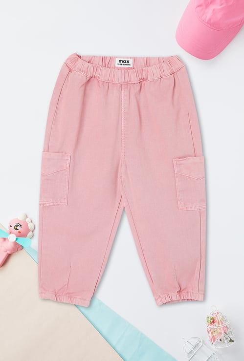 Girls Solid Joggers Trousers