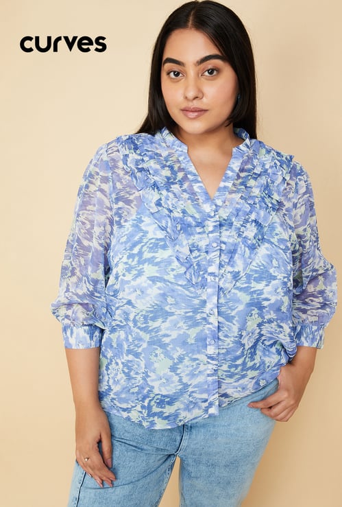 Women Printed Blouse with Camisole