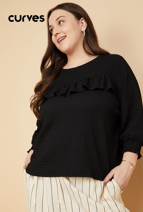 Women Textured Knit Blouse