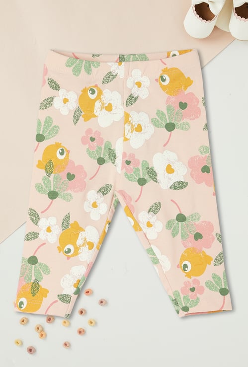 Girls Printed Full-Length Leggings