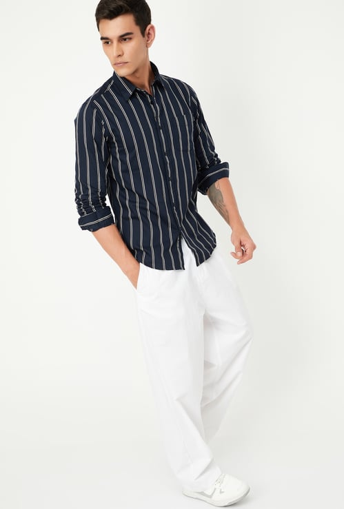 Men Slim Fit Striped Shirt