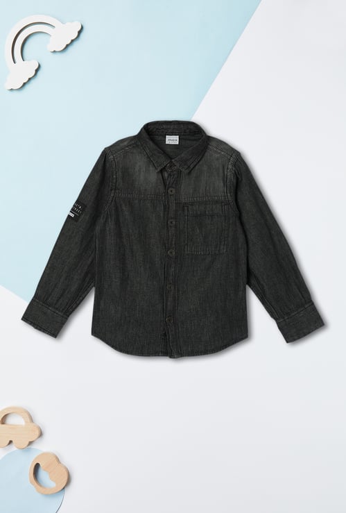 Boys Washed Denim Shirt