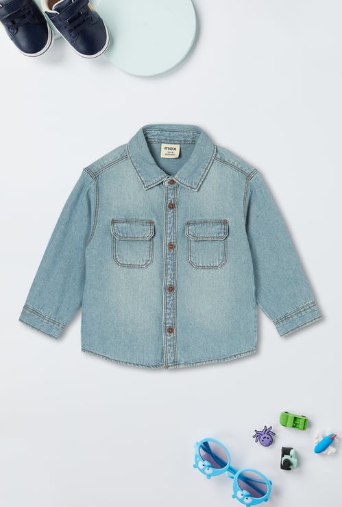 Boys Washed Denim Shirt