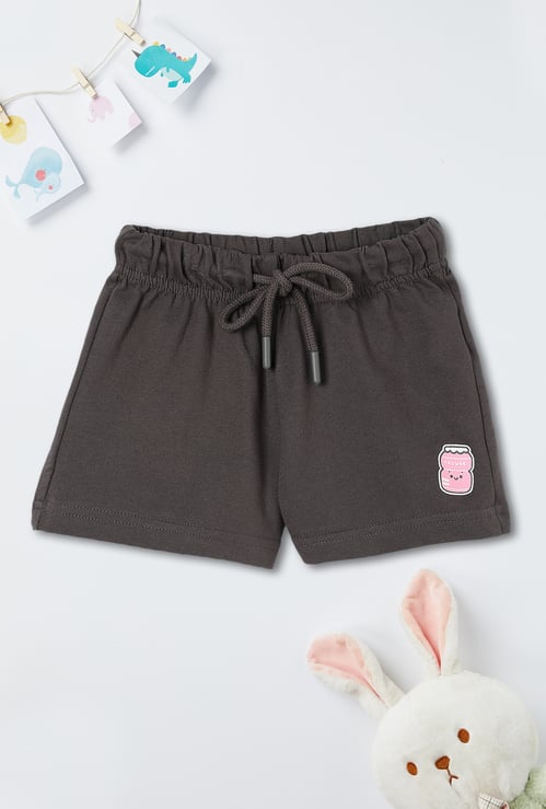 Girls Solid Knit Shorts