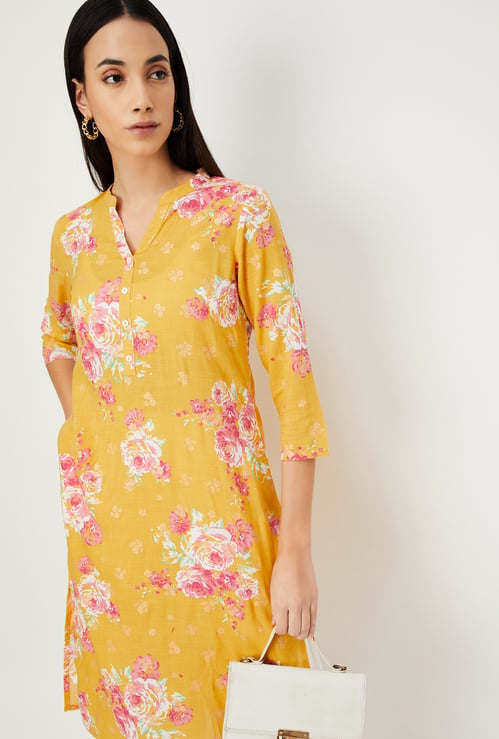 Women Floral Printed Straight Kurta