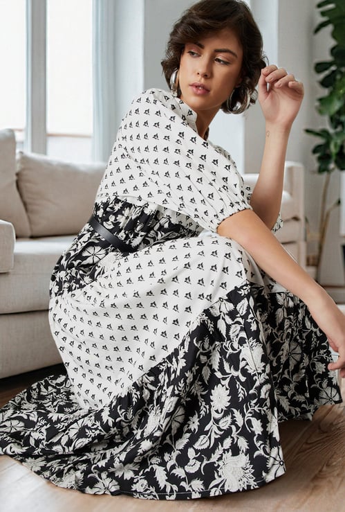 Women Printed Tiered Dress