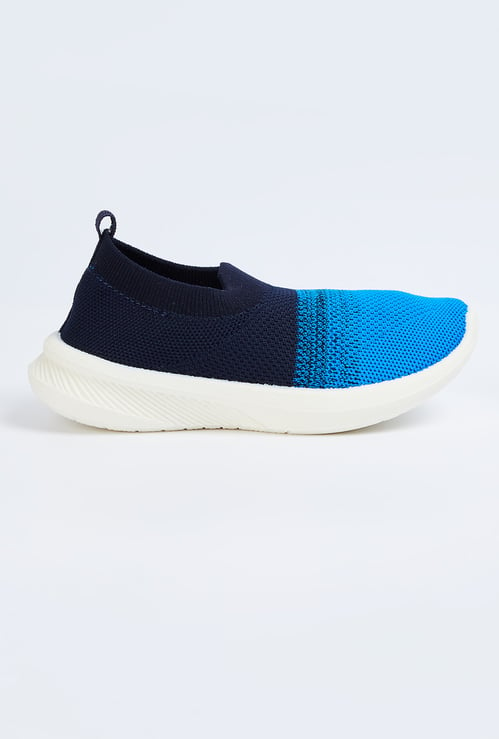 Boys Colourblock Slip-On Sports Shoes