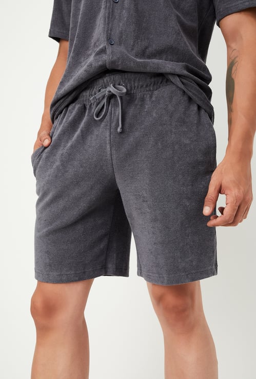 Men Solid Lounge Shorts