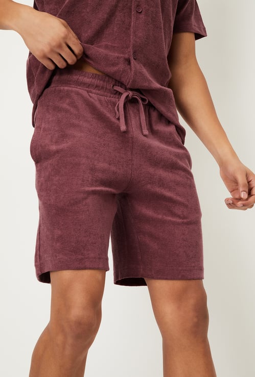 Men Solid Lounge Shorts