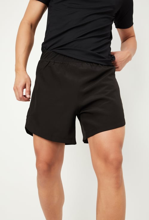 Men Solid Athleisure Shorts