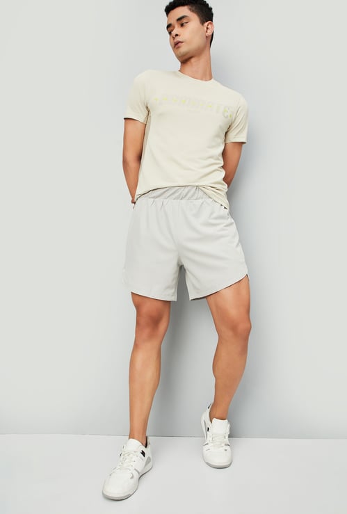 Men Solid Athleisure Shorts