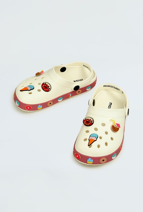Girls Charm-Detailed Clogs