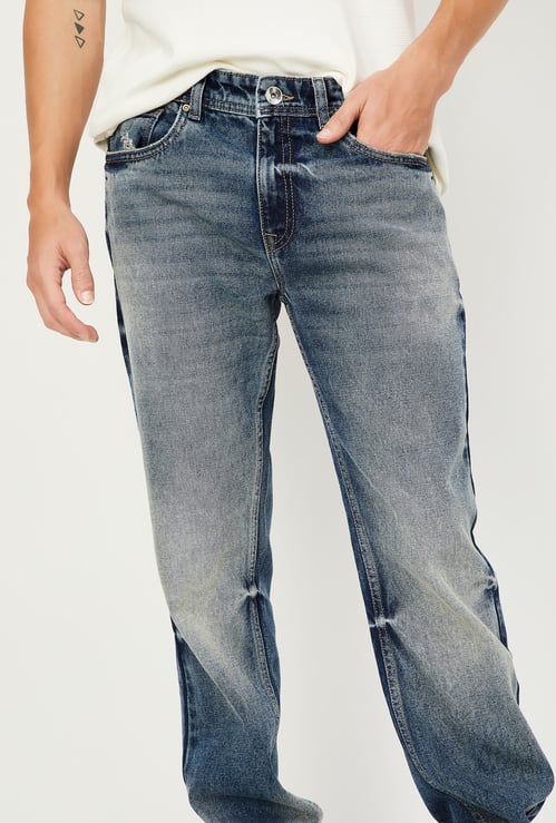 Men Regular Fit Faded Jeans