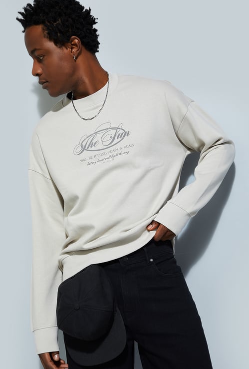 URB_N Men Oversized Printed Sweatshirt