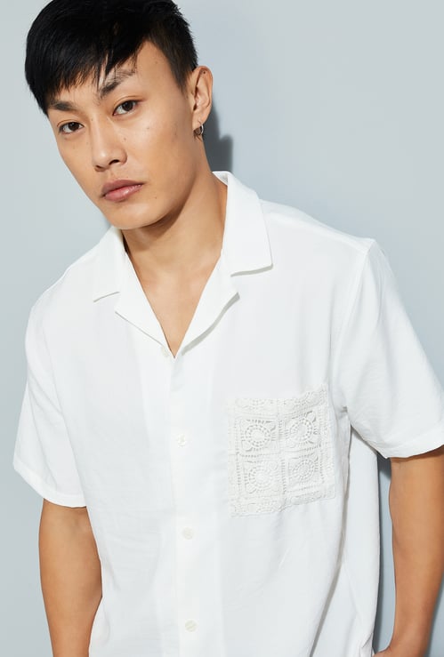 URB_N Men Resort Shirt with Crochet Pocket