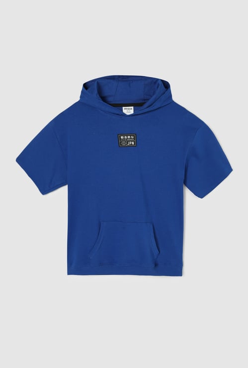 Boys Solid Hooded T-shirt