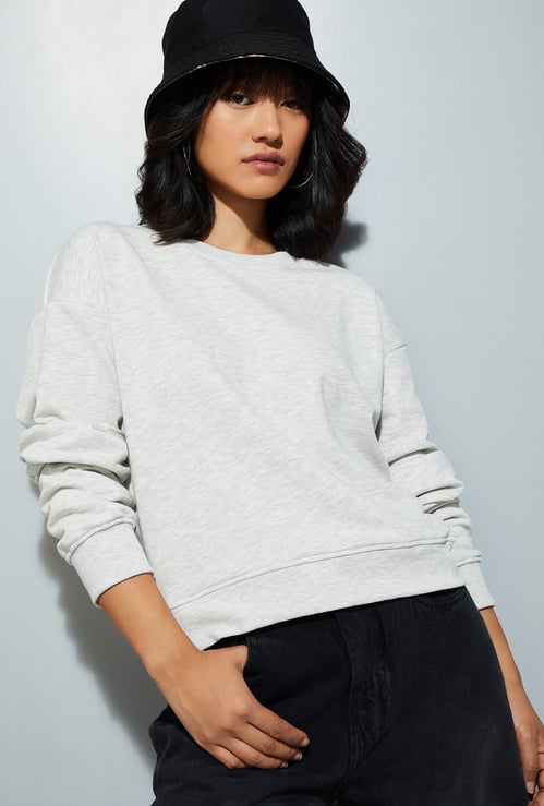 URB_N Women Relaxed Fit Solid Sweatshirt