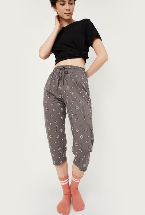 Women Printed Knit Capris