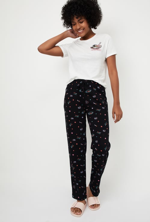 Women Printed Knit Pyjamas