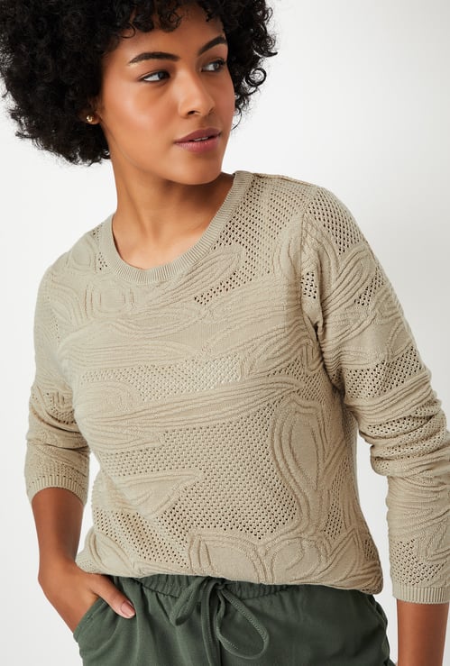 Women Textured Knit Top