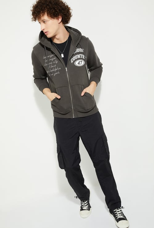 URB_N Men Printed Hooded Sweatshirt